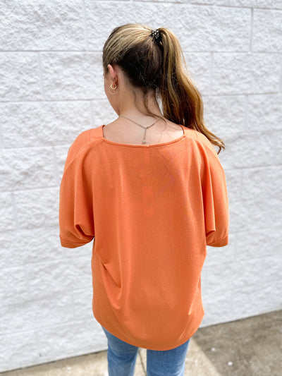 Andrea Orange Top