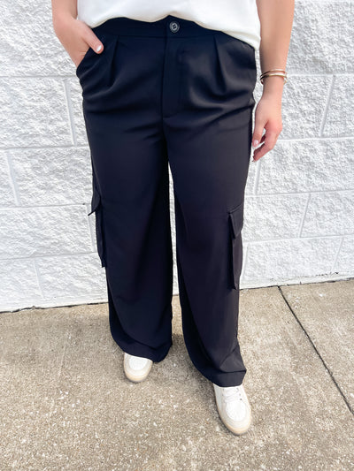 Cargo Pocket Black Pant