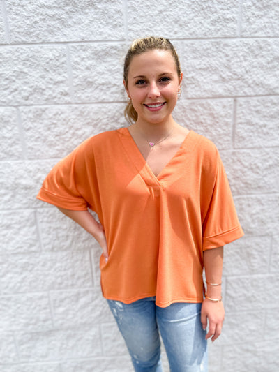 Andrea Orange Top
