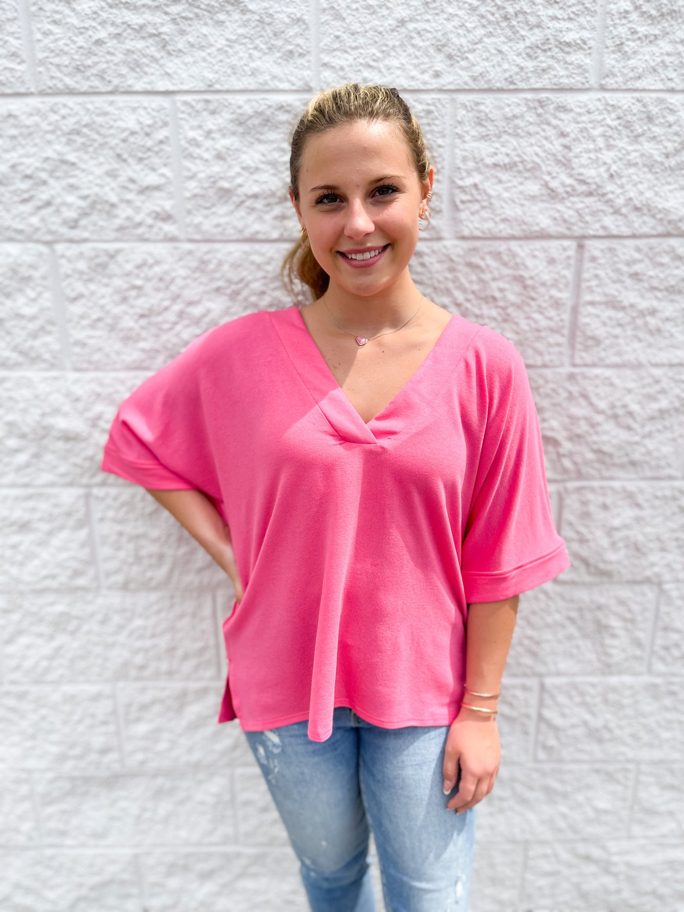 Andrea Pink Top