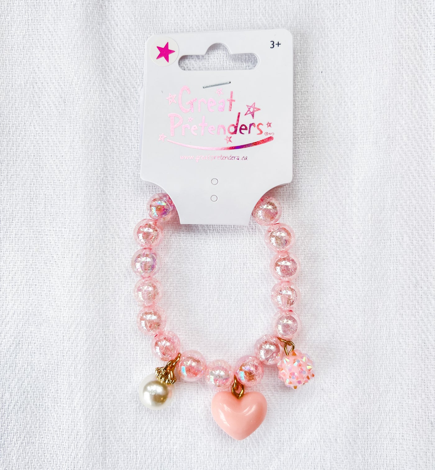 Pink Heart Bobby Bracelet