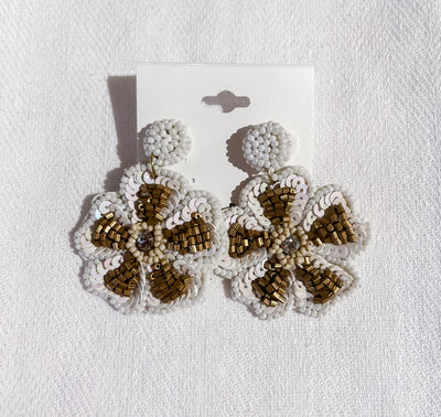Bead Flower Earrings