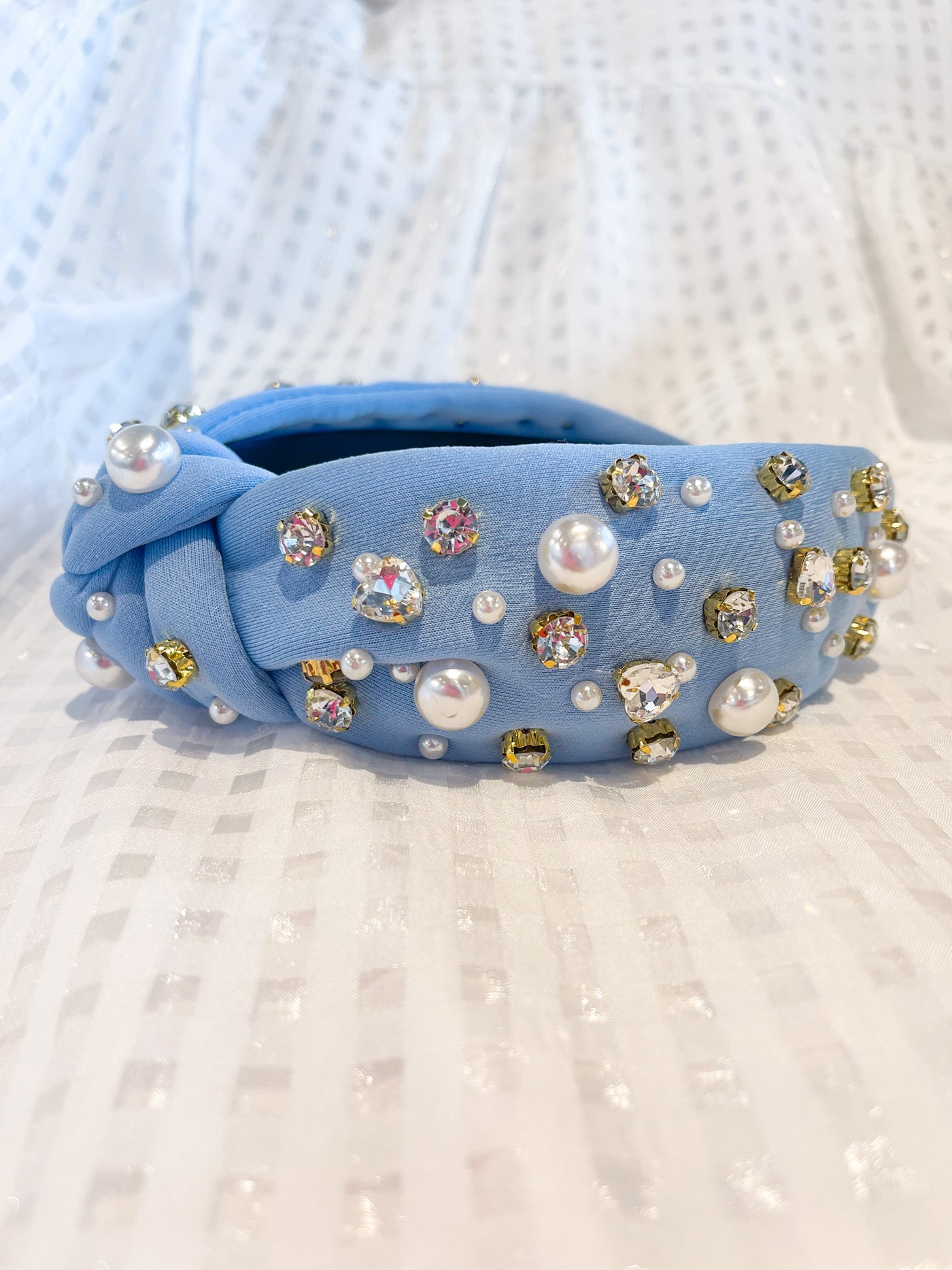 Sandy Pearls Crystal and Pearl Headband