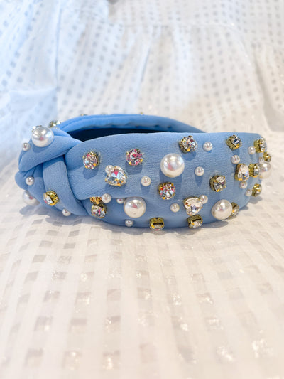 Sandy Pearls Crystal and Pearl Headband