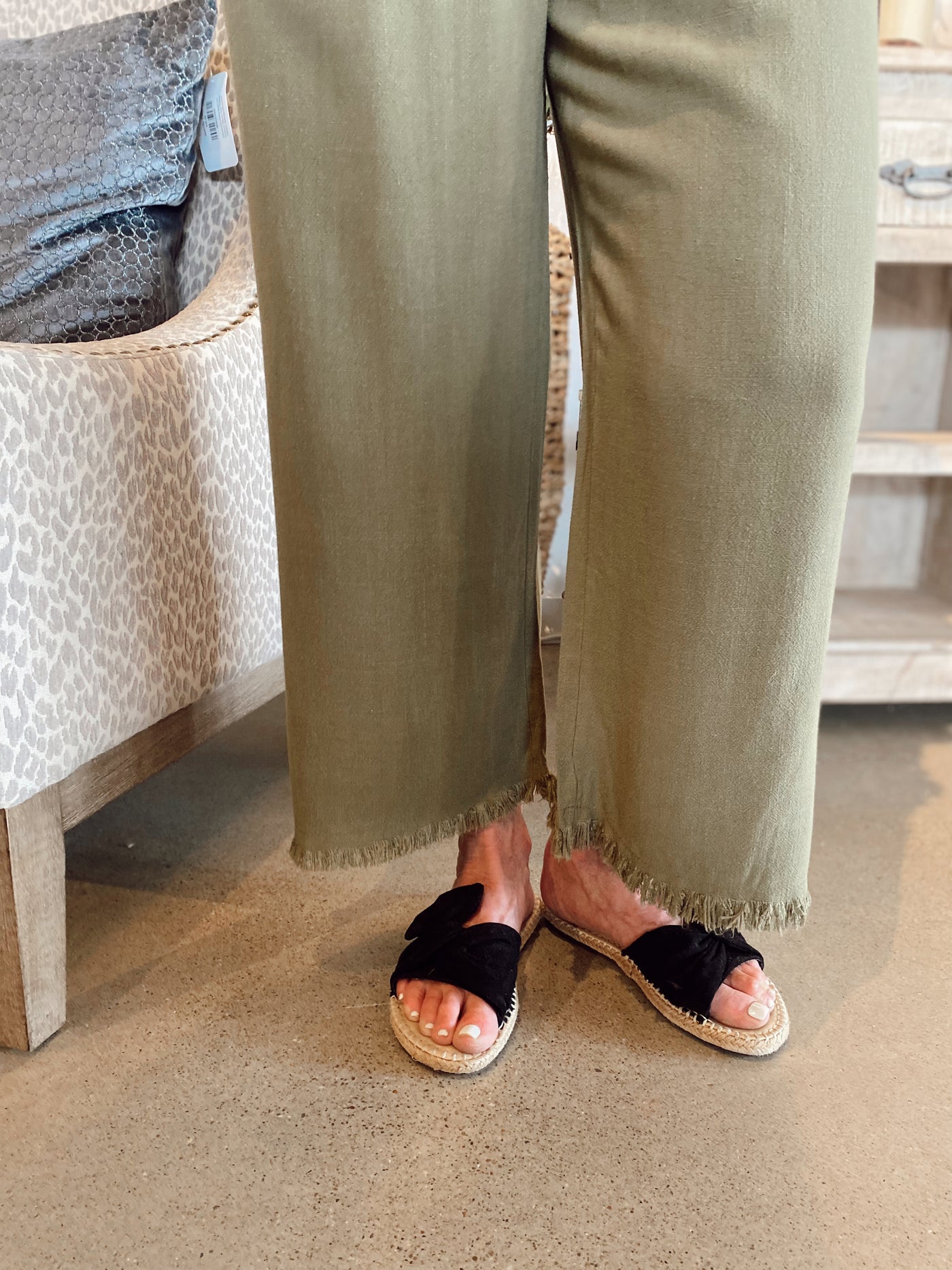 Umgee Olive Wide Leg Pant