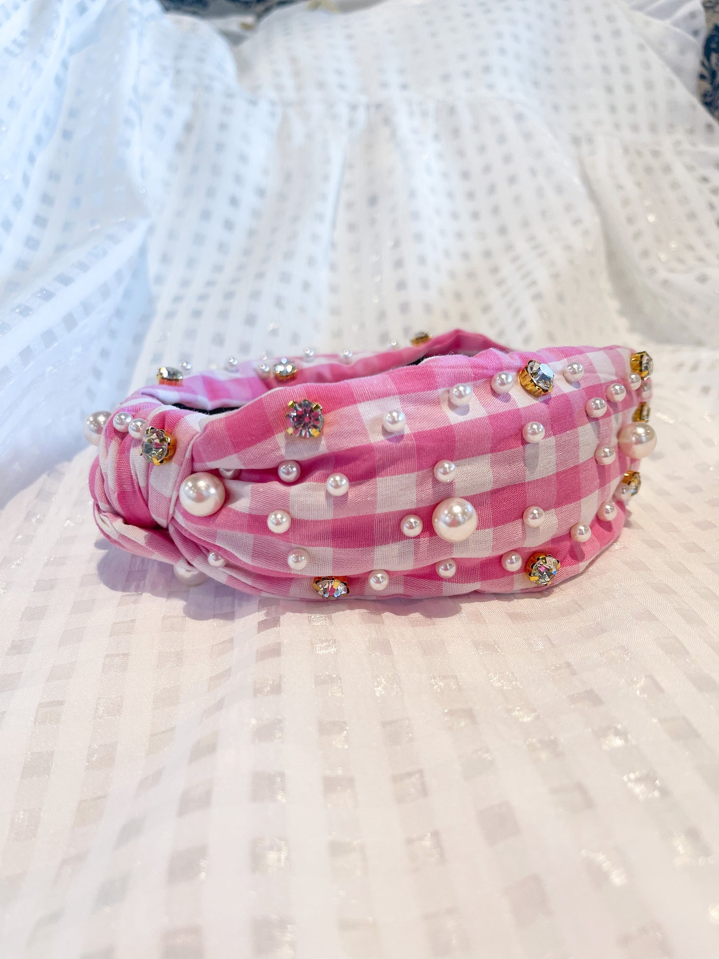 Sandy Pearls Crystal and Pearl Headband