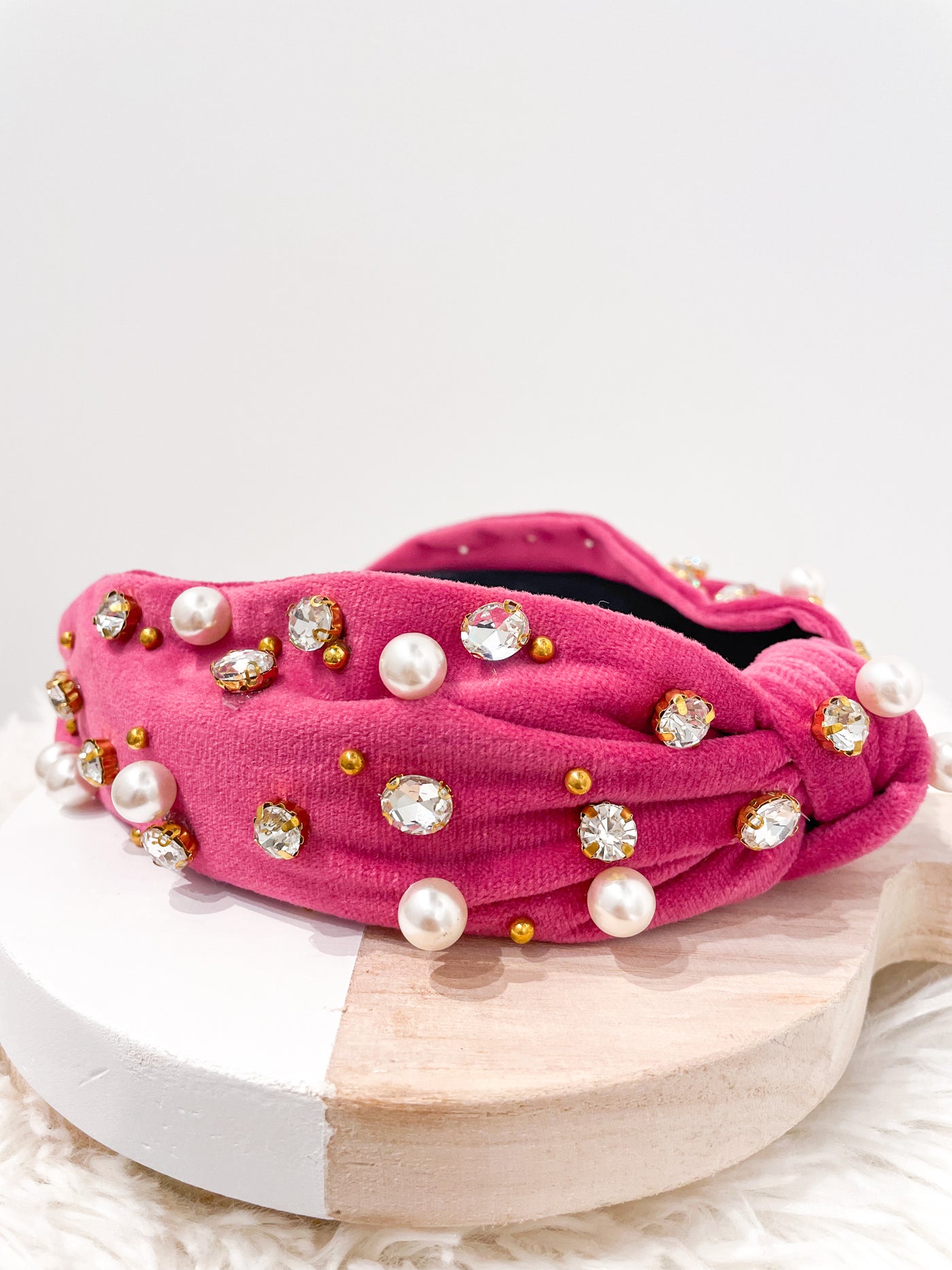 Sandy Pearls Crystal and Pearl Headband