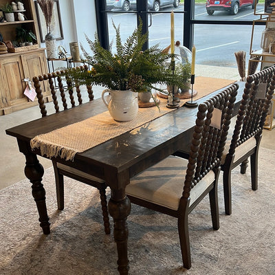 Brown Wash Table & 4 Chairs