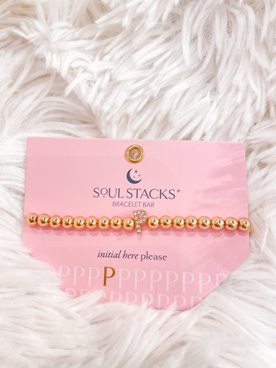 Soul Stacks Initial Bracelet