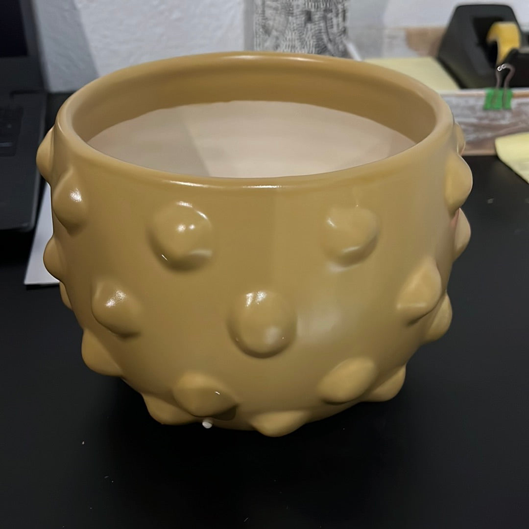 Mustard Dotted Planter