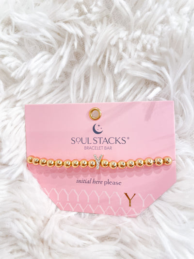 Soul Stacks Initial Bracelet