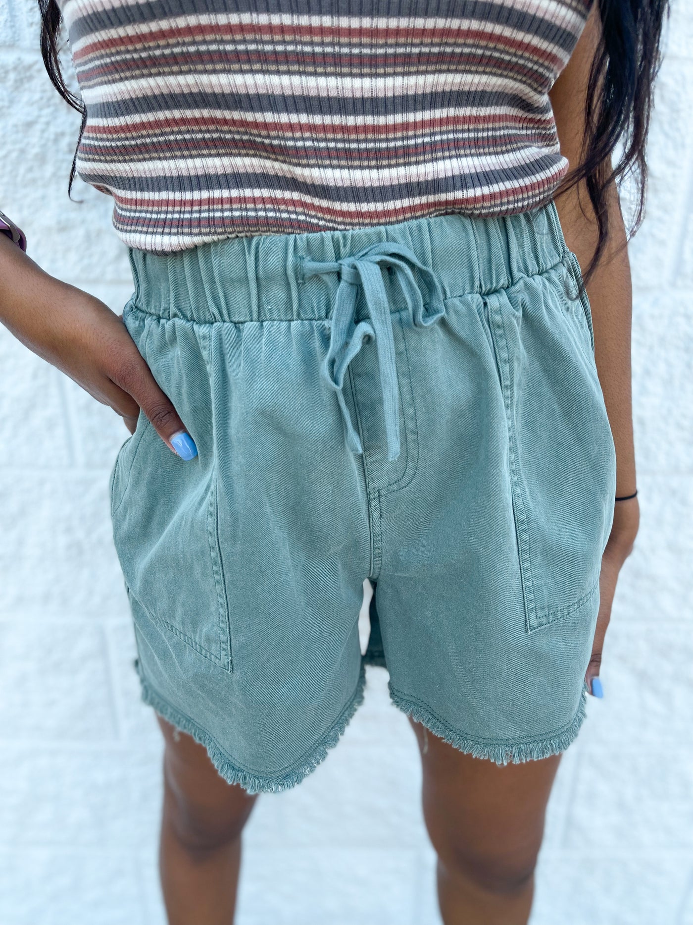 Nora Olive Shorts