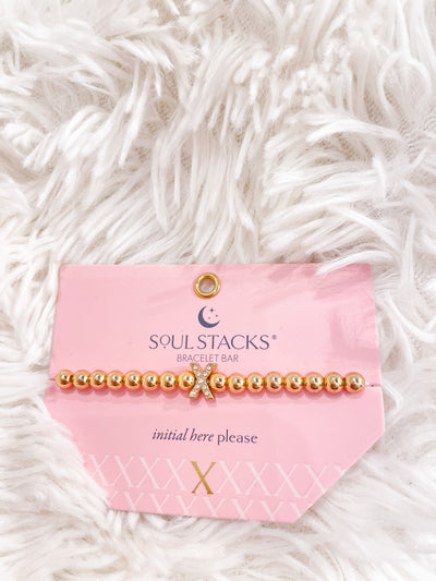 Soul Stacks Initial Bracelet