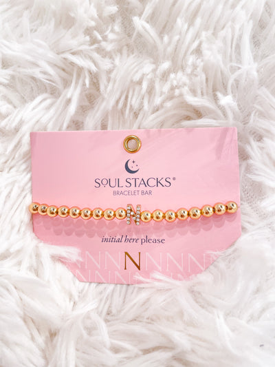 Soul Stacks Initial Bracelet