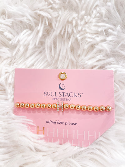 Soul Stacks Initial Bracelet