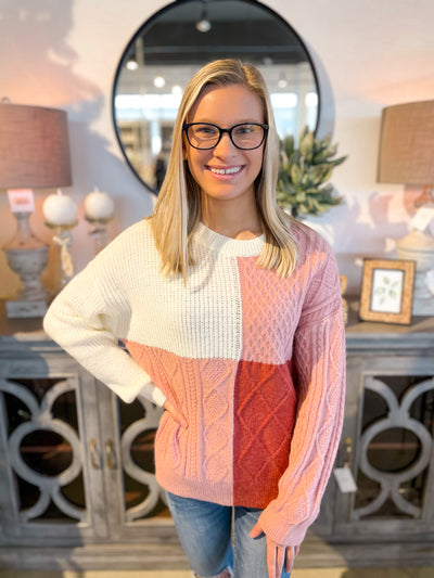 Vivian Pink Mix Sweater