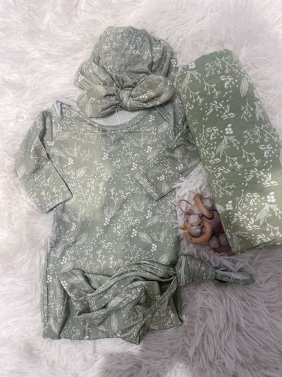 Bamboo Gown & Hat Set