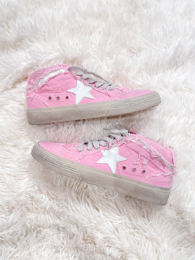 Paulina Pink Canvas Shoes