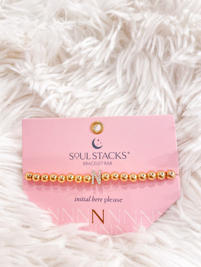 Soul Stacks Initial Bracelet