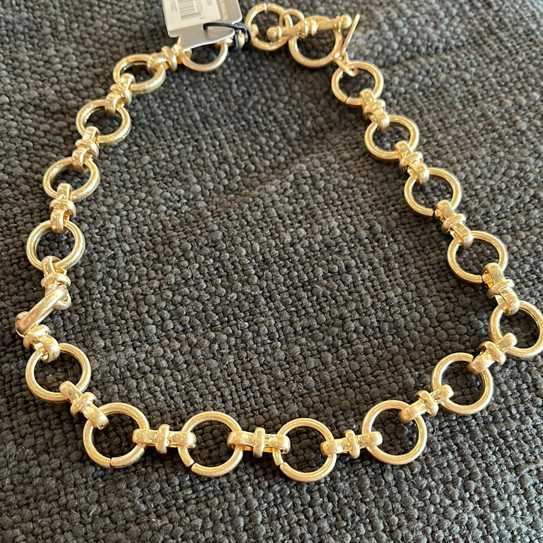 Lux Chain Link T-Bar Necklace