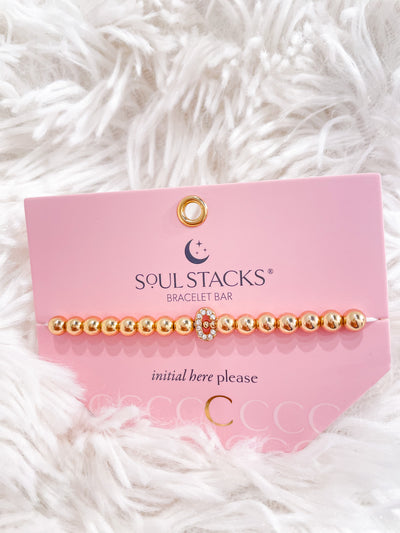 Soul Stacks Initial Bracelet