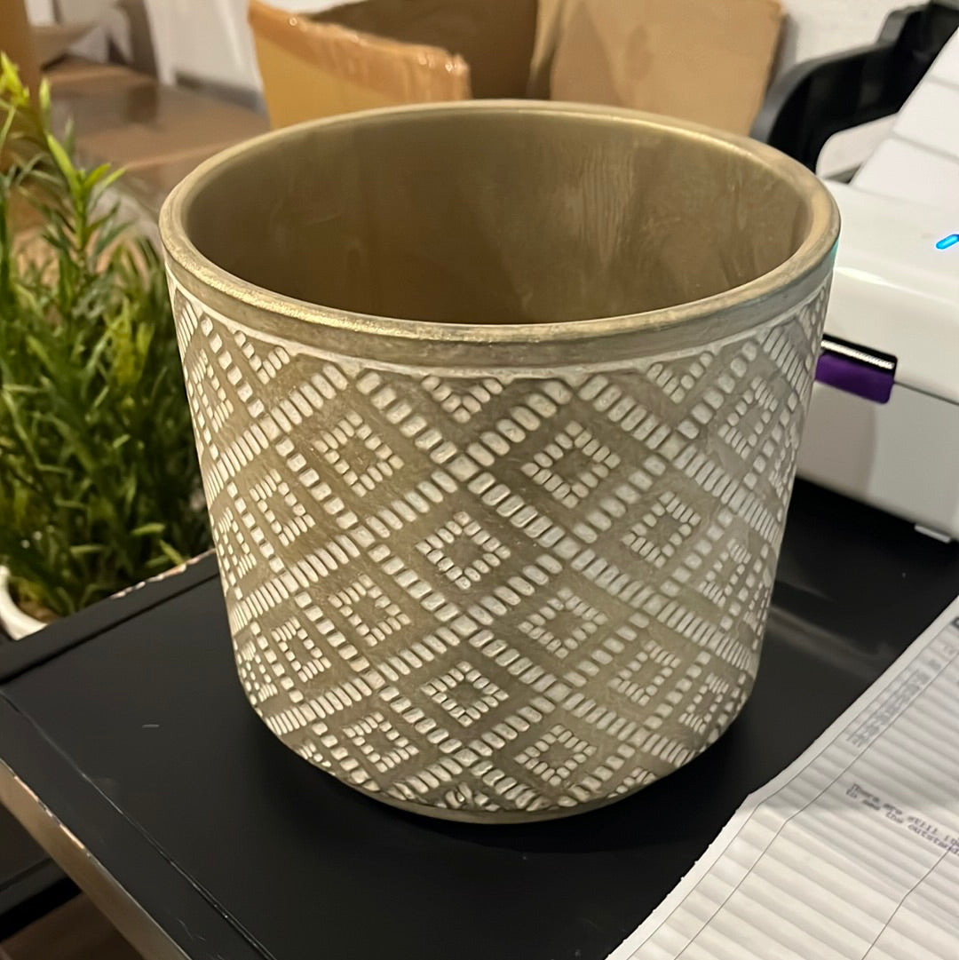 Medium Patterned Gold Pot