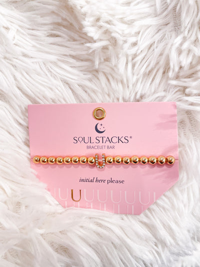 Soul Stacks Initial Bracelet