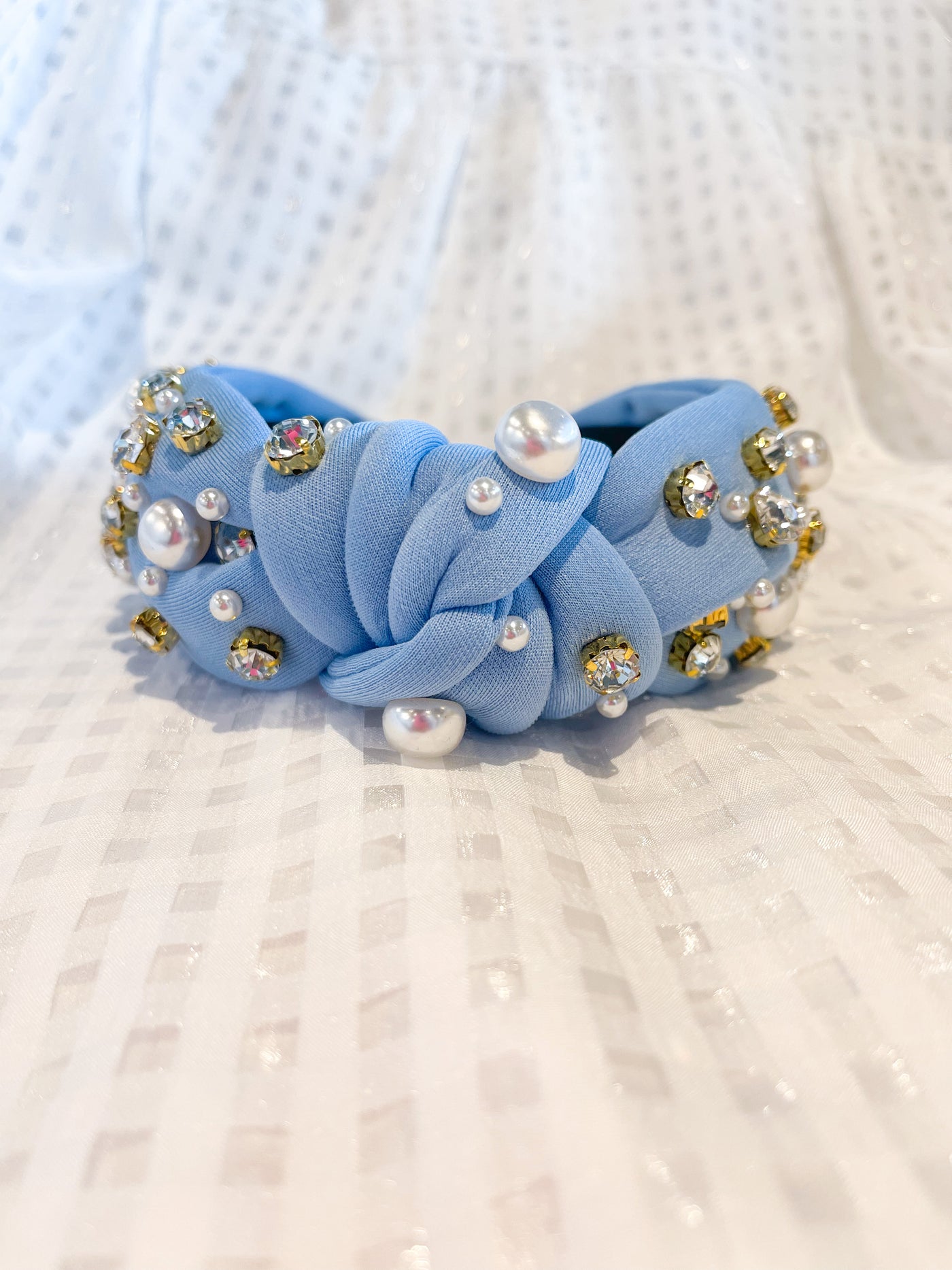 Sandy Pearls Crystal and Pearl Headband