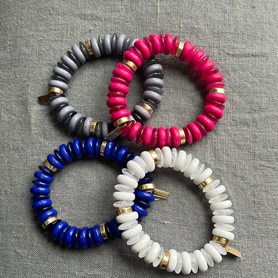beaded resin stretch bracelet 