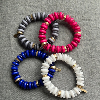 beaded resin stretch bracelet 