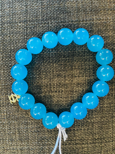 Glossy Glass Bead Bracelet