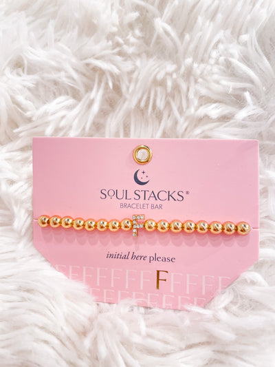 Soul Stacks Initial Bracelet