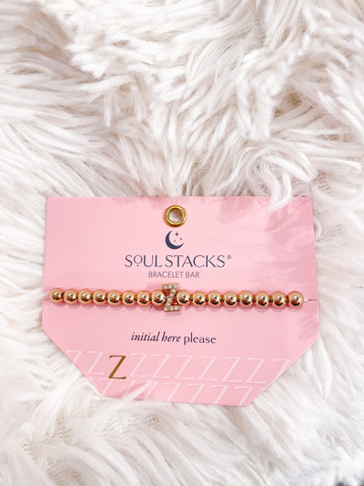 Soul Stacks Initial Bracelet