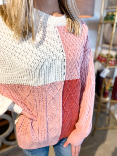 Vivian Pink Mix Sweater