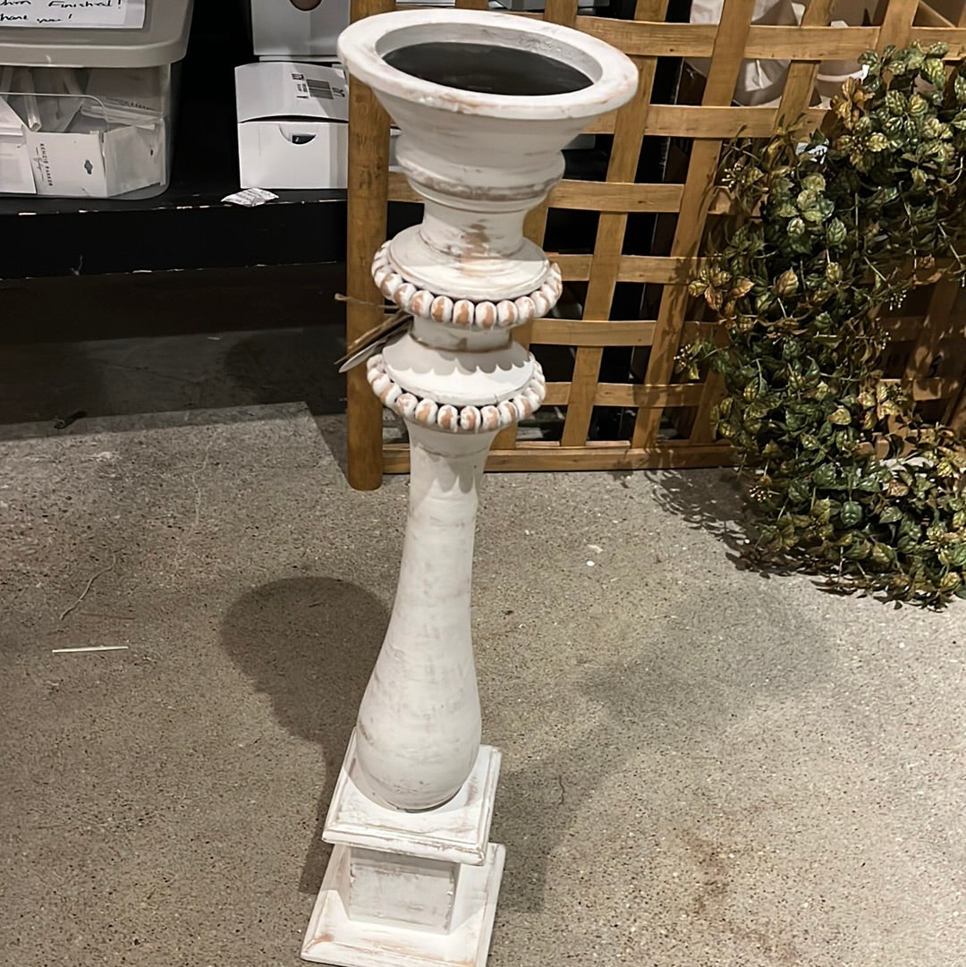 Large Washed Bead Candlestick