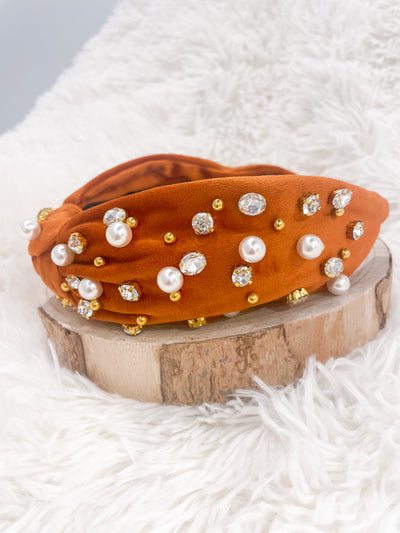 Sandy Pearls Crystal and Pearl Headband