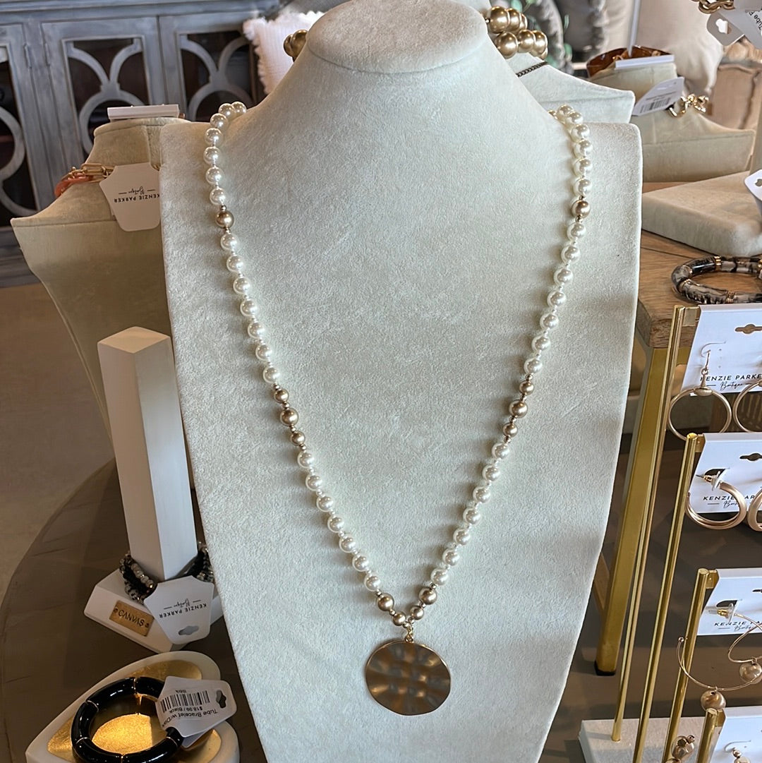 Lena Long Pearl Necklace