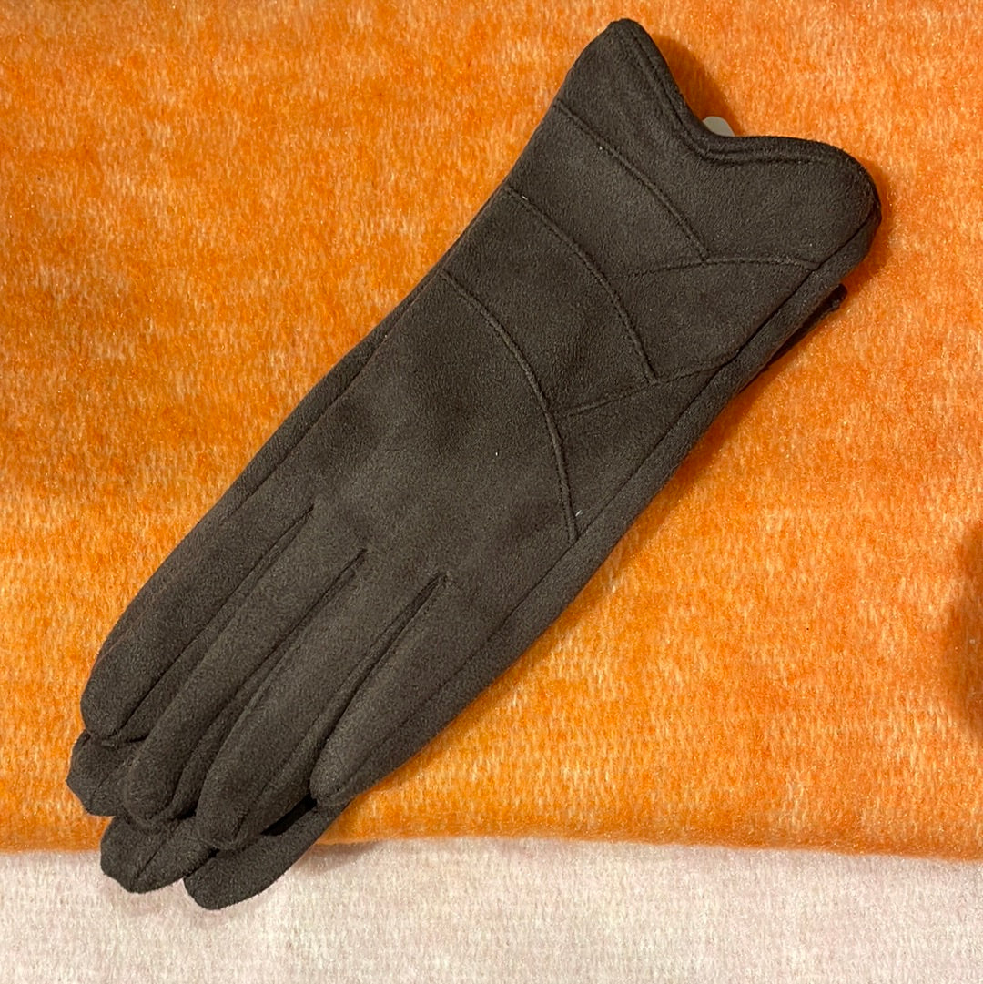 Suede Textured Gloves