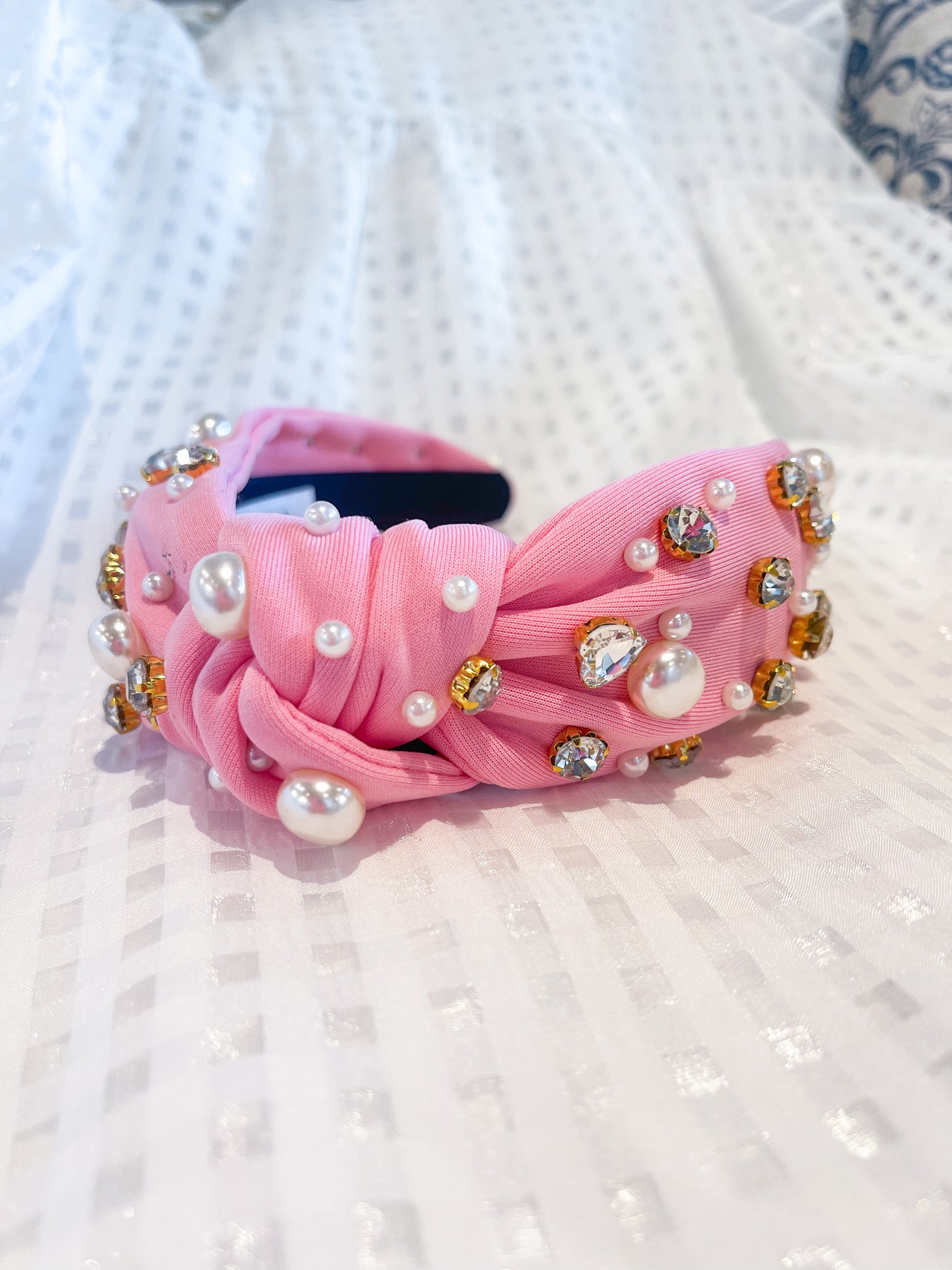 Sandy Pearls Crystal and Pearl Headband