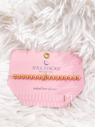 Soul Stacks Initial Bracelet