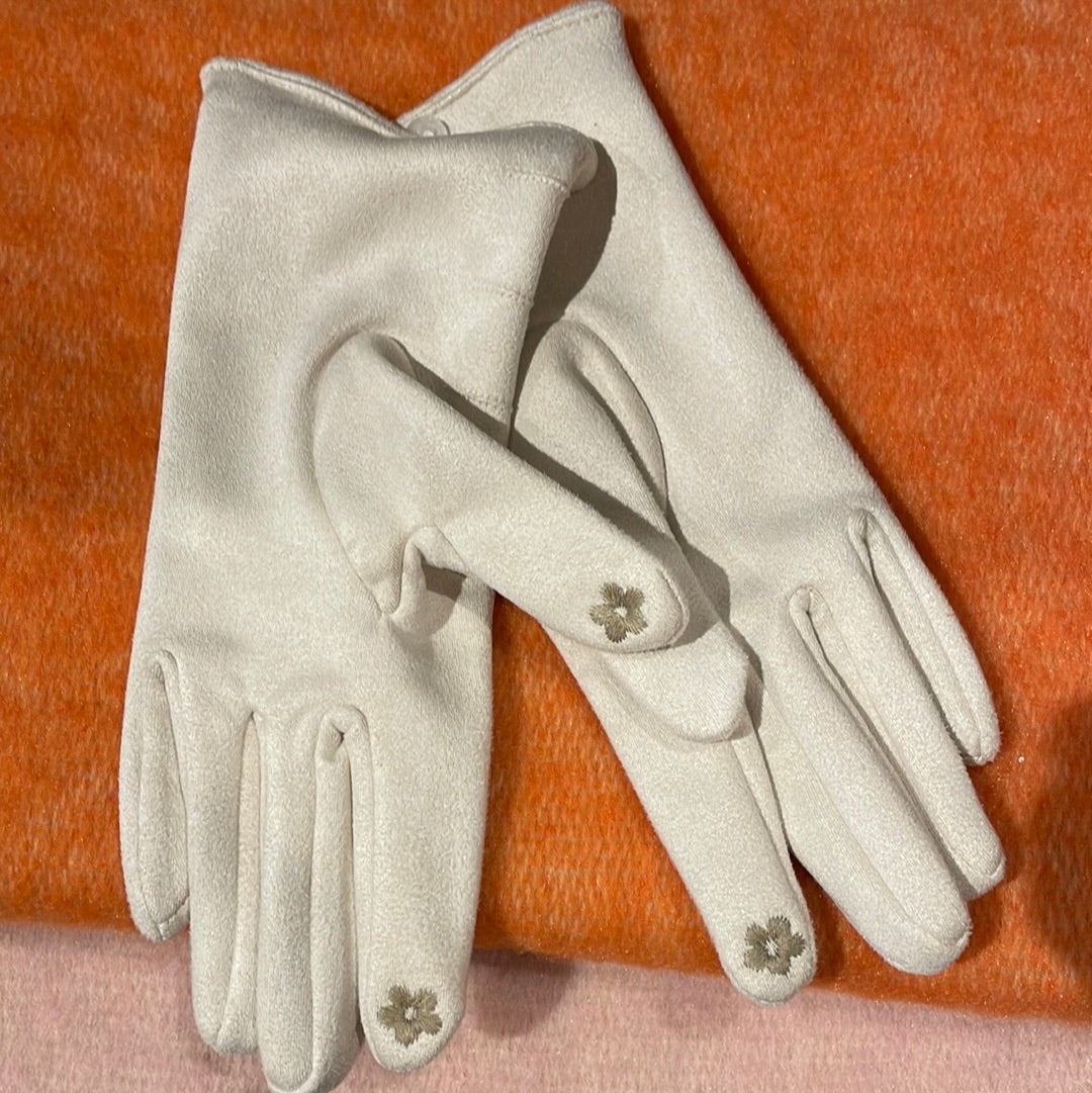 Suede Textured Gloves