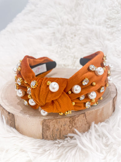 Sandy Pearls Crystal and Pearl Headband