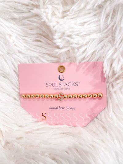 Soul Stacks Initial Bracelet