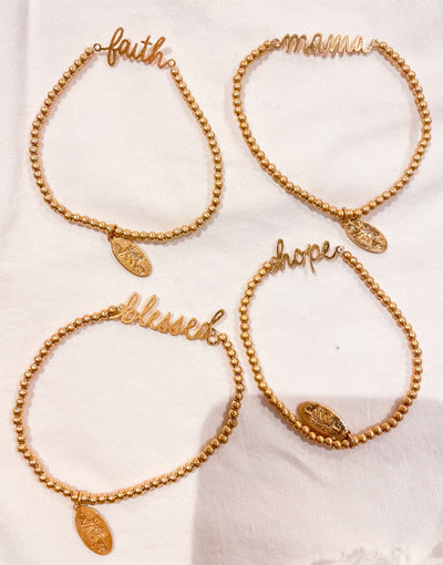 Leah Bead Stretch Bracelet