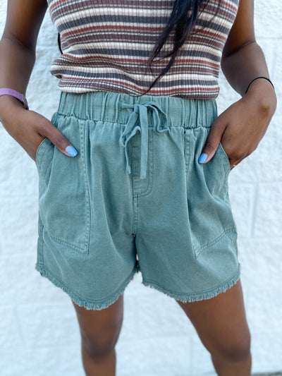 Nora Olive Shorts