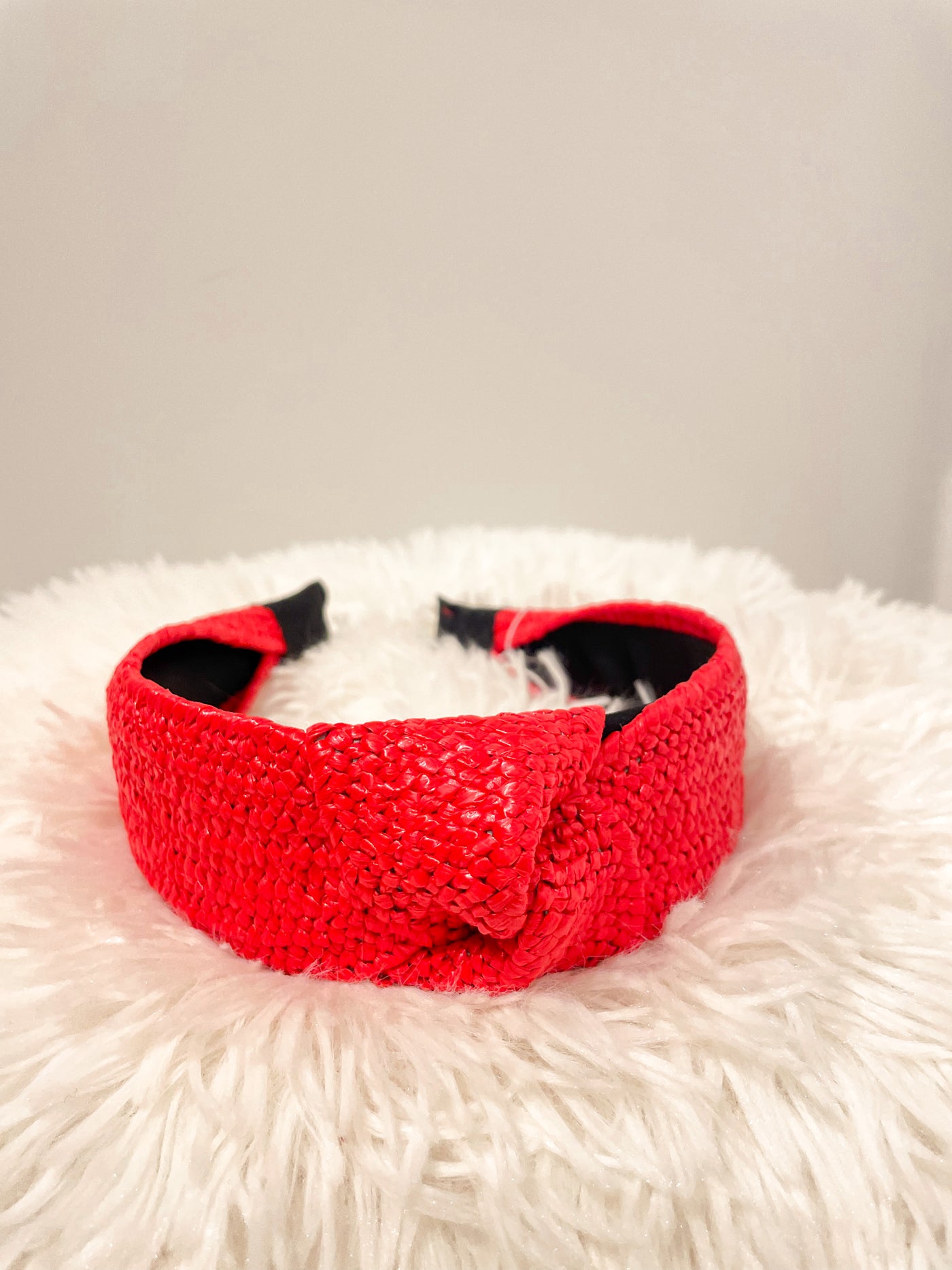 Red Rattan Knotted Headband