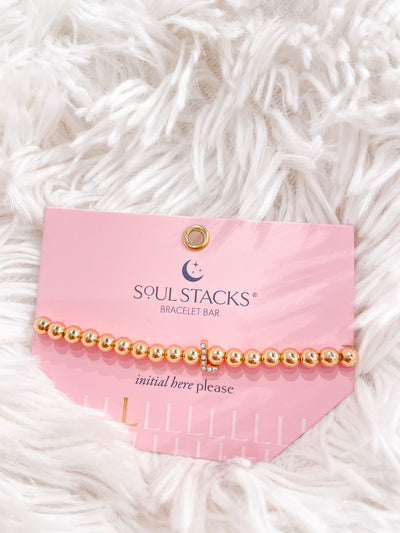 Soul Stacks Initial Bracelet